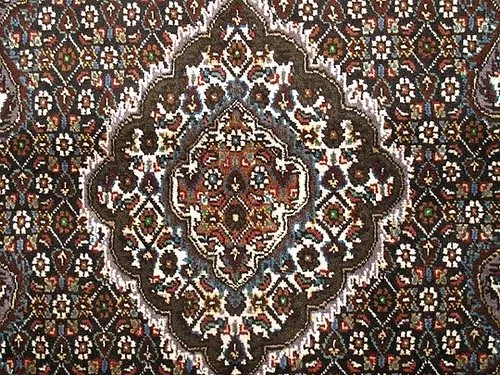 Hand-Knotted Tabriz Mahi Carpet