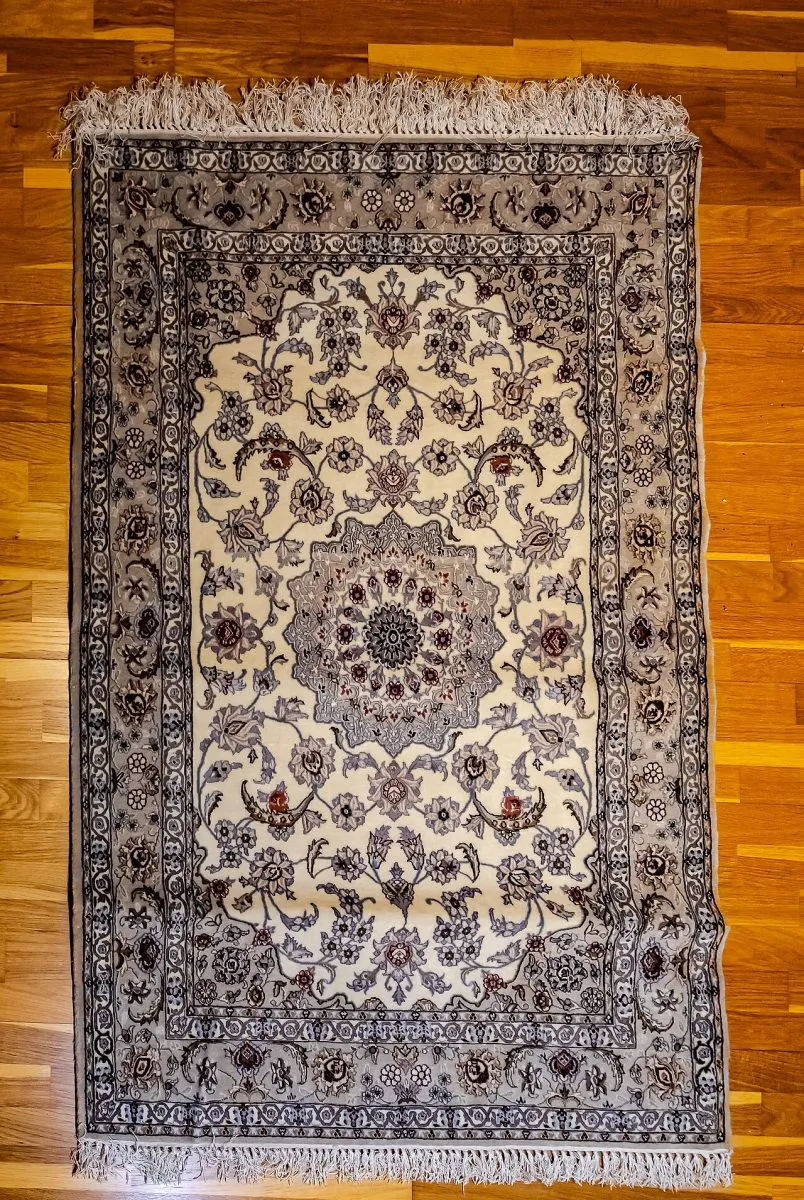 Hand-Knotted Nain Rug, 9 La