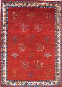 Hand-Knotted Gabbeh Tribal Rug