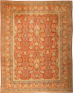 Hand-Knotted Tabriz Mahi Carpet