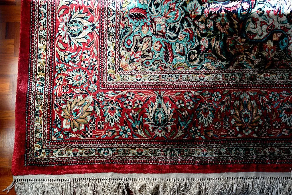 Hand-Knotted Kashan Medallion Carpet